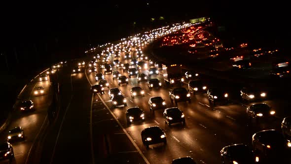 Evening Rush Hour Traffic On Busy Freeway In Los Angeles 5 alt