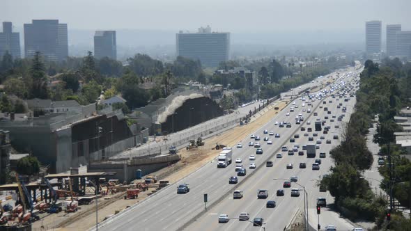 Traffic On Busy Freeway In Los Angeles 3 alt