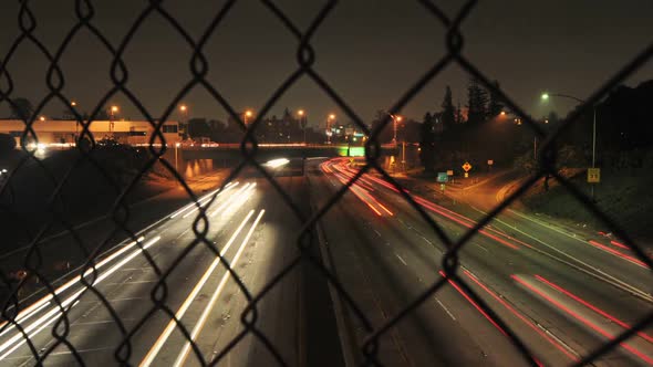 Night Freeway Urban Traffic - Clip 2