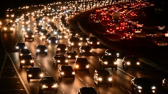 Evening Rush Hour Traffic In Los Angeles 4