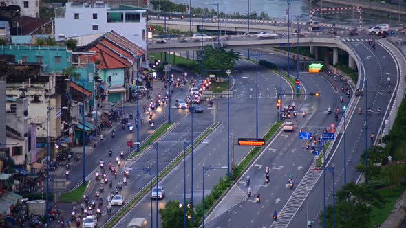 Traffic On Busy Street In Downtown Ho Chi Minh City Vietnam 1 alt
