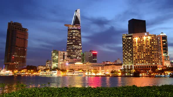 Scenic Ho Chi Minh City (Saigon) Skyline At Night - Vietnam 14 alt
