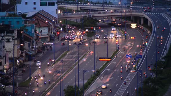 Traffic On Busy Street In Downtown Ho Chi Minh City Vietnam 5 alt