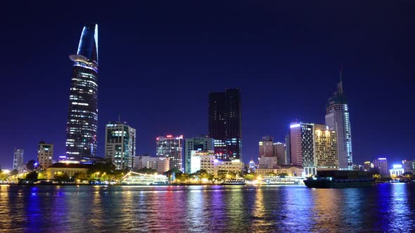 Scenic Ho Chi Minh City (Saigon) Skyline At Night - Vietnam 25 alt