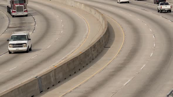 View Of Traffic On Busy Freeway In Downtown Los Angeles California 26 alt