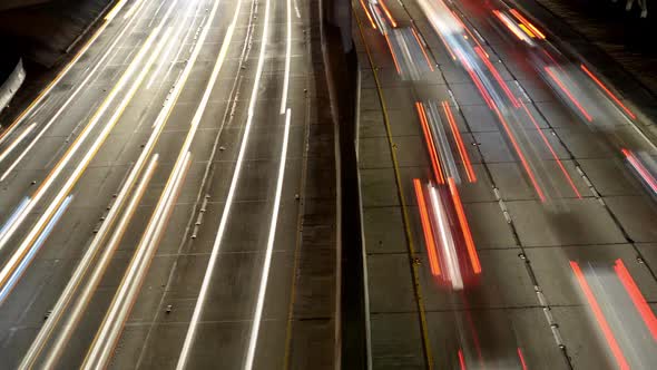 View Of Traffic On Busy Freeway In Downtown Los Angeles 3