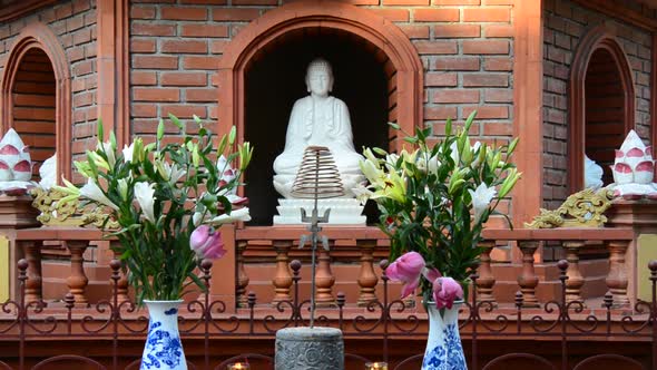 Zoom Out Of The Tran Quoc Pagoda Temple In Hanoi Vietnam 1