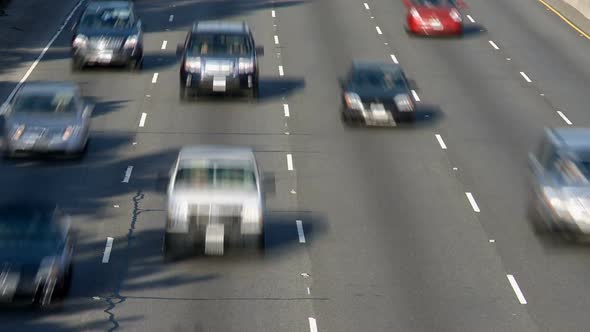 Busy Los Angeles Freeway Daytime 4