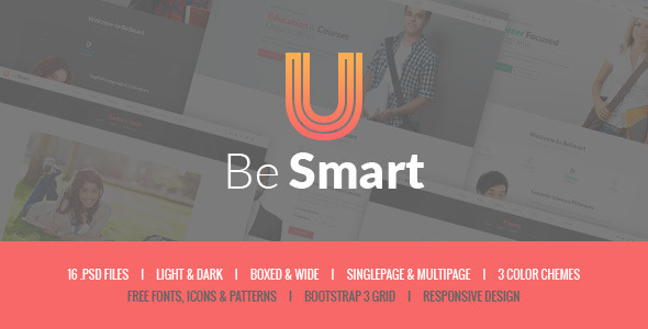 BeSmart - Education & Courses PSD Template
