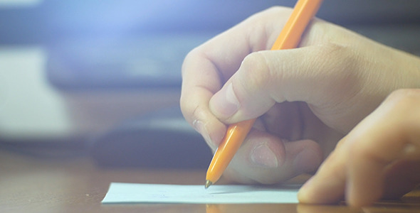 Making A Note On A Paper Sticker alt