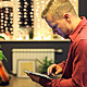 Man with the Tablet on the Bokeh Background - VideoHive Item for Sale