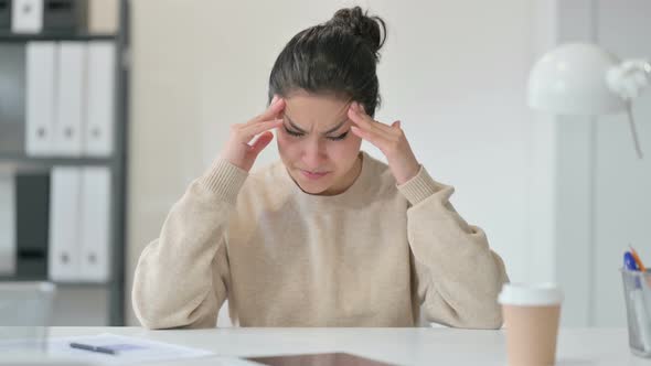 Indian Woman Having Headache