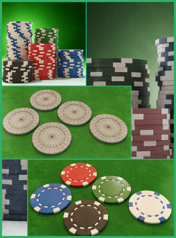 Casino Color Chip 3D Models