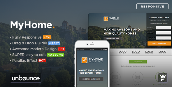 MYHOME - Real Estate Unbounce Template
