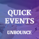 QuickEvents Responsive Unbounce Landing Page - ThemeForest Item for Sale