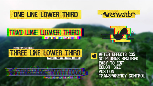 Glitch Lower Thirds alt