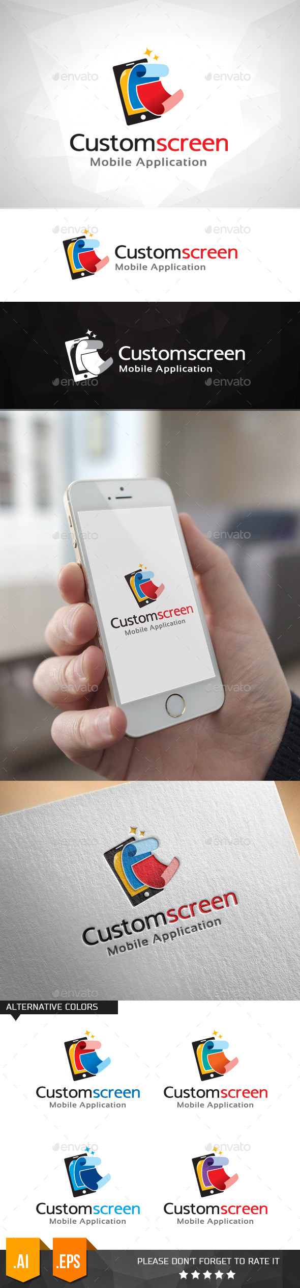 Custom Screen Mobile Apps Logo