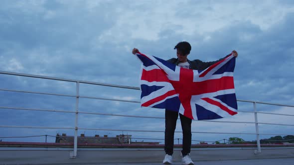 Man with the United Kingdom flag