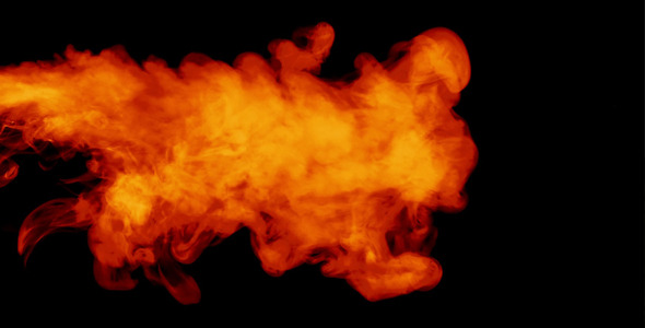 Abstract Fire Burning Heat Smoke Element
