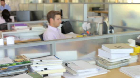 Interior Of Busy Design Agency With Staff Working 1