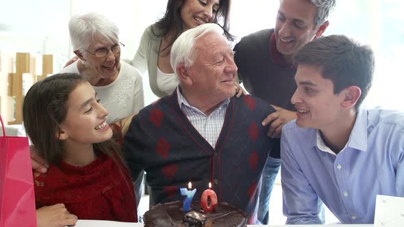 Family Celebrating 70th Birthday Together 2