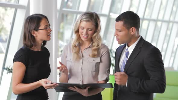 Two Businesswomen Discussing Document In Office 1 alt