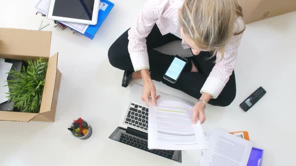 Businesswoman Working At Laptop