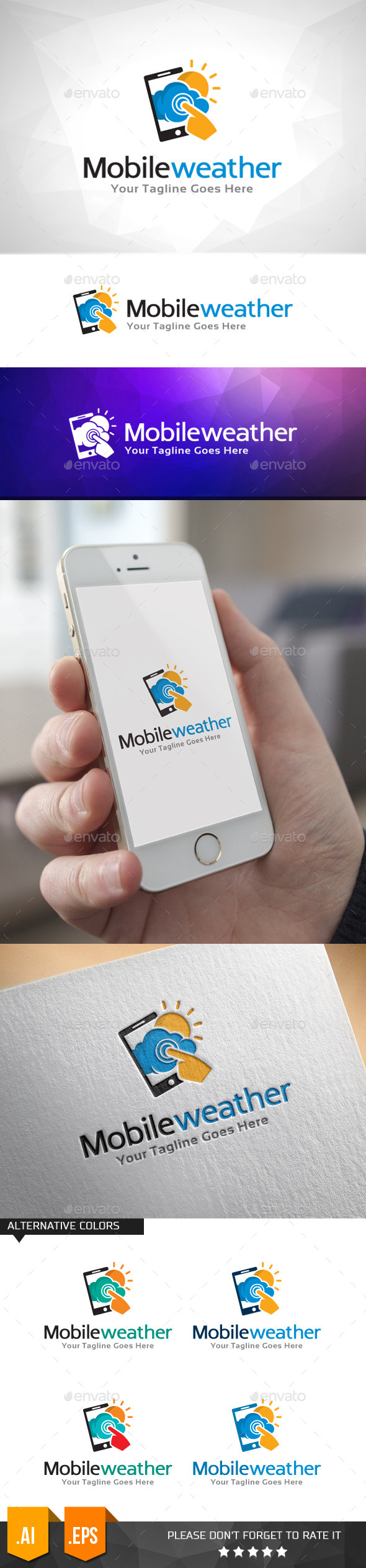 Mobile Weather Logo Template