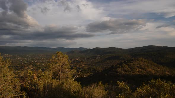 Storm over the mountains surrounding Prescott.