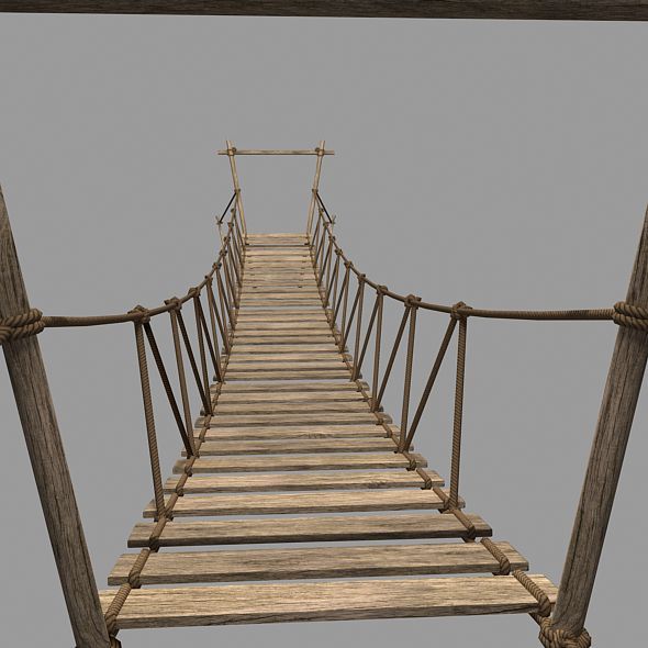 Rope Bridge 3d Model