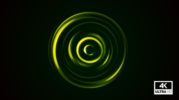 Green Neon Background Luminous Glowing Circles Looped V3