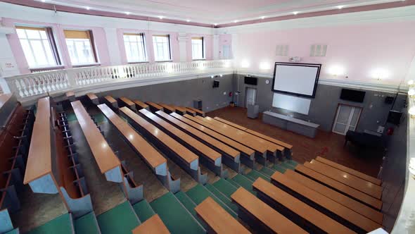 Modern medical university with lecture hall