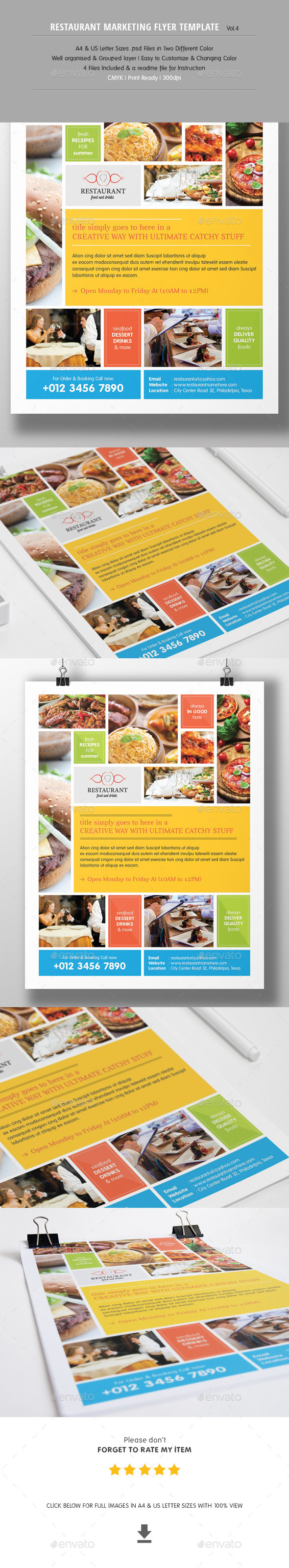 Restaurant Marketing Flyer Vol.3