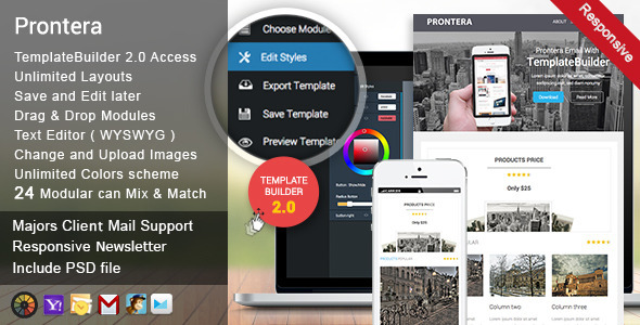 Prontera Responsive Email + Template Builder