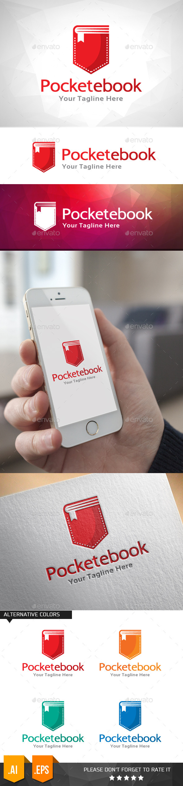 Pocket Ebook Logo Template