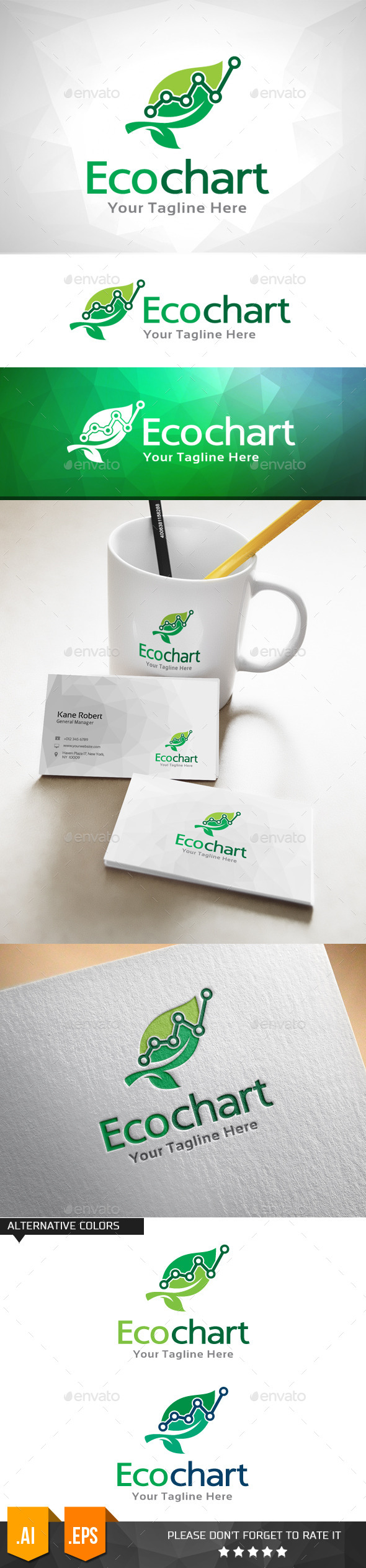Eco Chart Logo Template