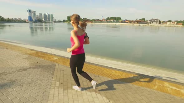 Runner Woman Running In City Exercising Outdoors 9