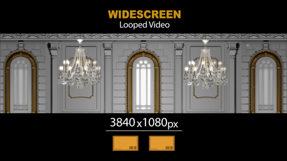 Widescreen Luxury Chandelier Hall 03