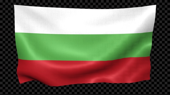 Bulgaria Flag Waving Looped