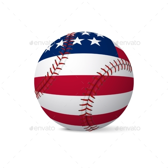 Baseball Flag of USA