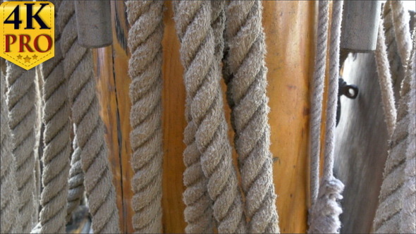 Huge Set of Ropes Used on the Big Ship