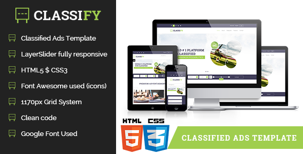 Classify - Classified Ads HTML Template