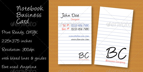 Notebook Business Card