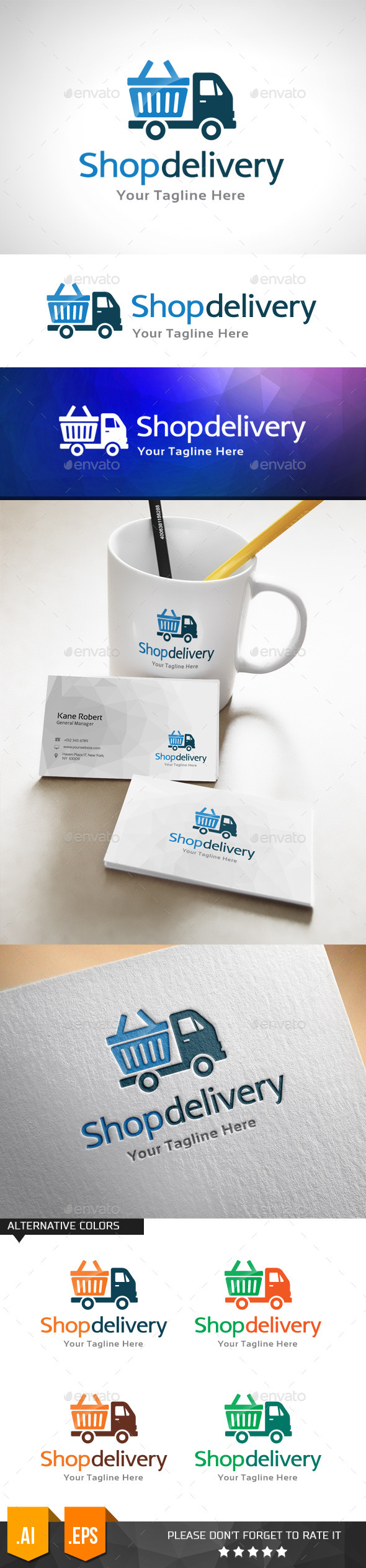Shop Delivery Logo Template