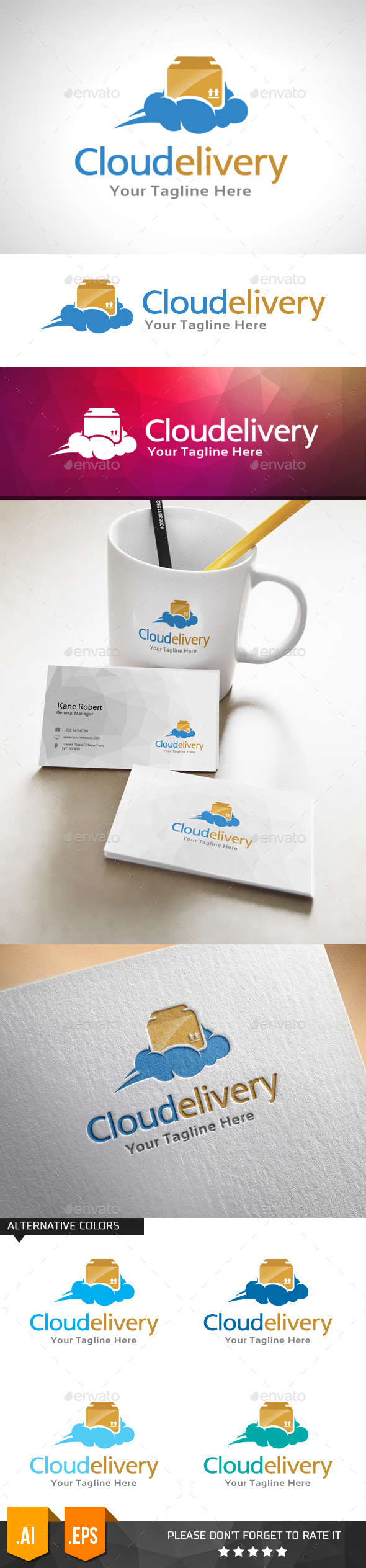 Cloud Delivery Logo Template
