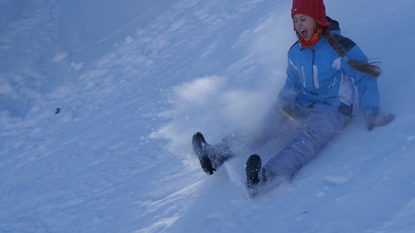 Skating From Snow Slide