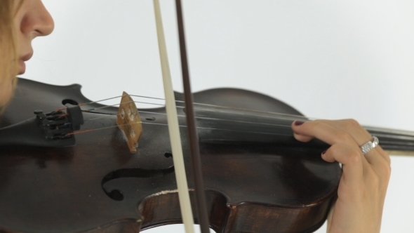 Young Talented Girl Masterfully Plays The Violin