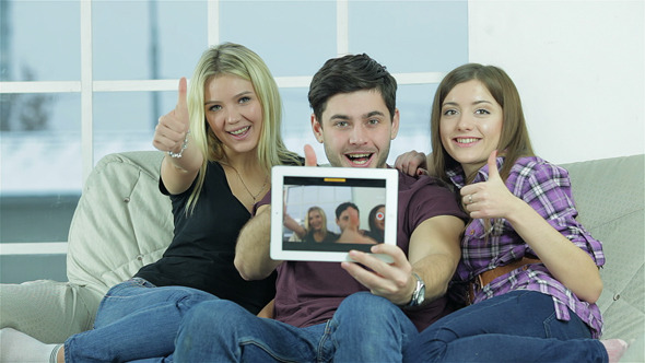 Our Selfie On The Tablet alt