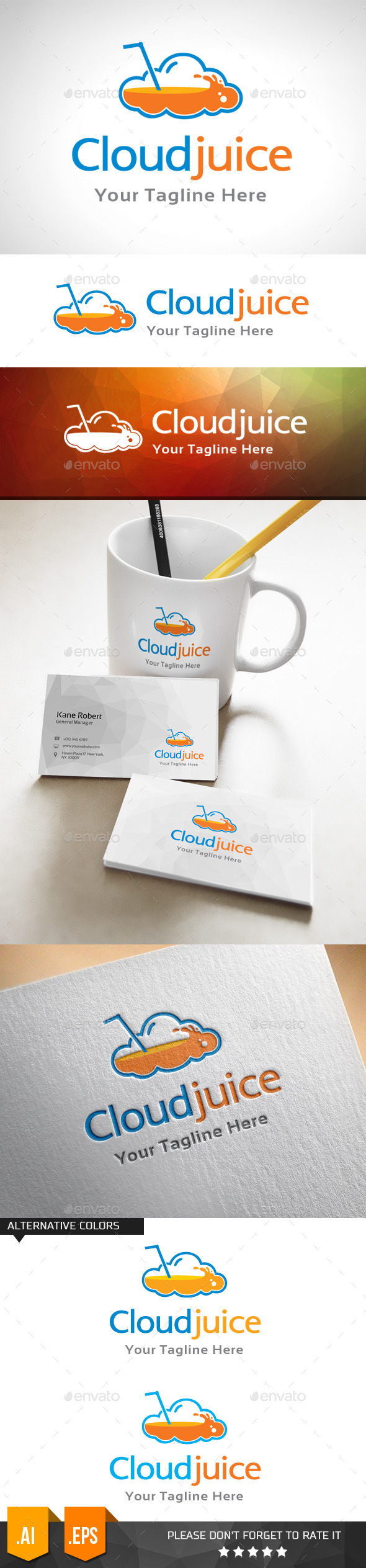 Cloud Juice Logo Template