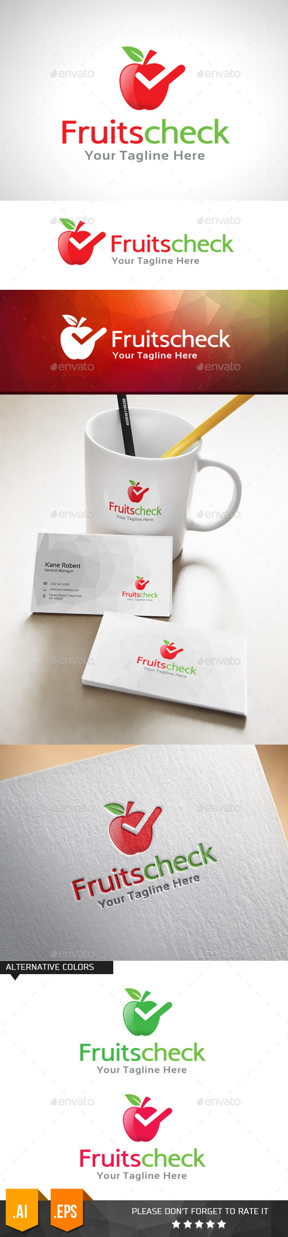 Fruits Check Logo Template